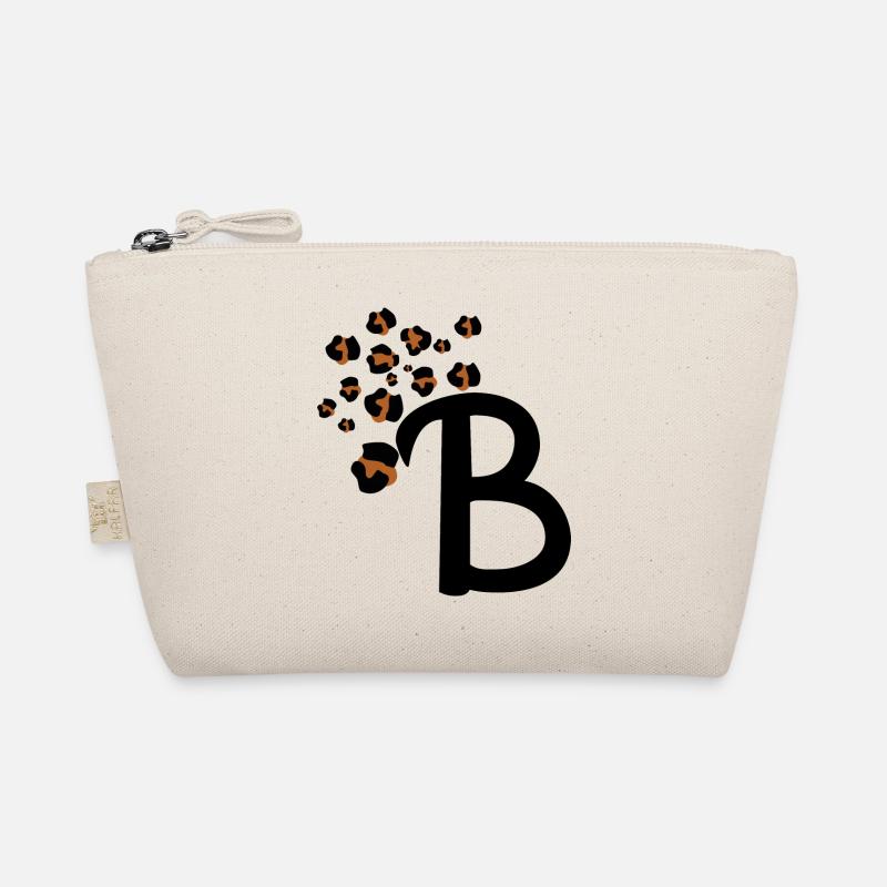 Buchstabe b Leopardenmuster Bio-Täschchen