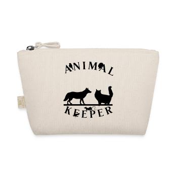 Lustiger Tierpfleger Spruch- Tierhalter - Bio-Täschchen - Natur - Vorne