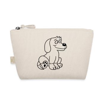 chien assis mignon petit chiot heureux animal de compagnie - Trousse biologique - nature - Devant