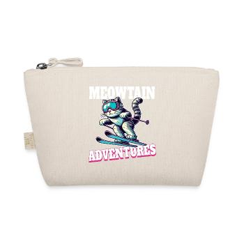 Meowtain Abenteuer – Skifahrende Katze - Bio-Täschchen - Natur - Vorne