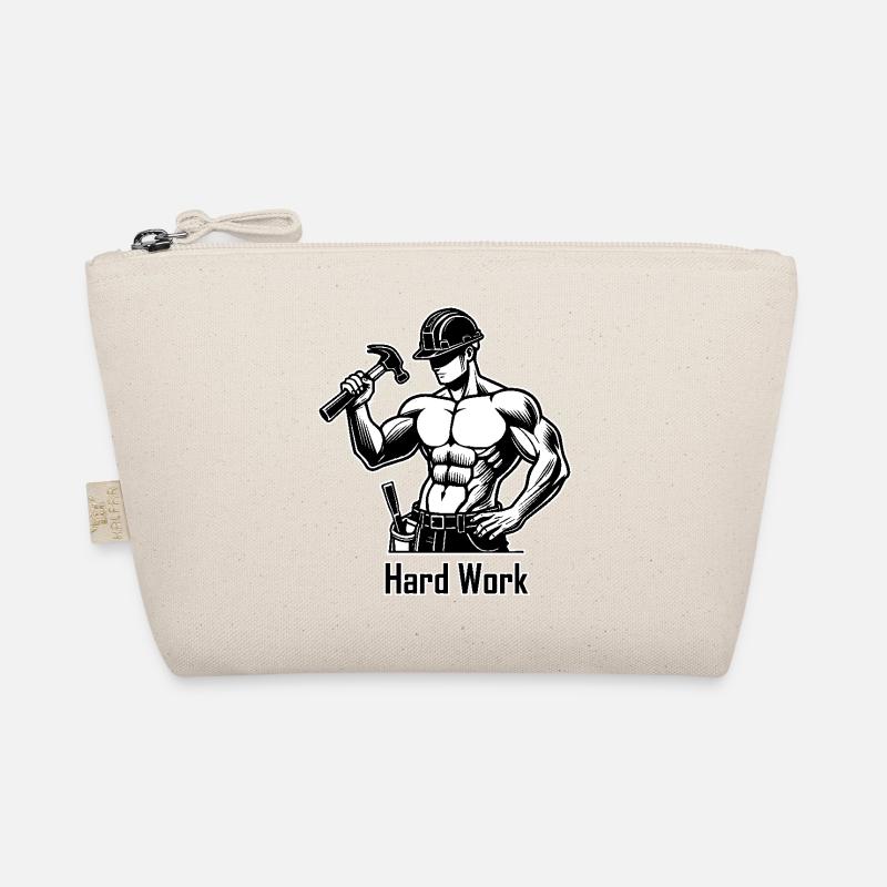 Oben-ohne-Bauarbeiter - Hard Work Design Bio-Täschchen