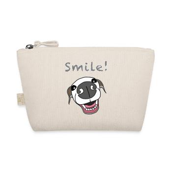 Pooch Smile Illustration, italienischer Windhund - Bio-Täschchen - Natur - Vorne