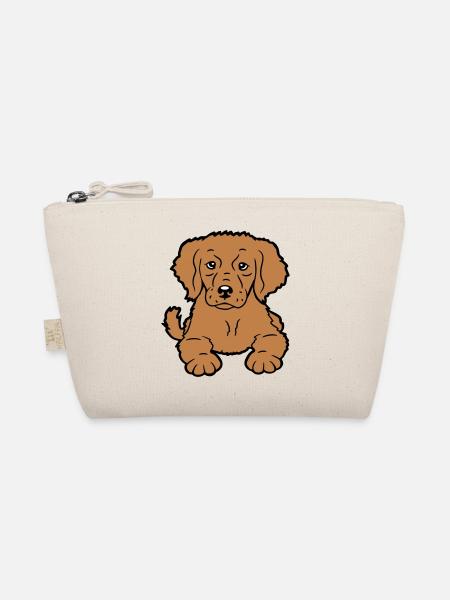 chiot chien a l’air bien mignon fidèle doux doux regard - Trousse biologique - nature - Devant
