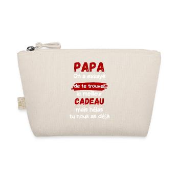 Papa: meilleur cadeau déjà trouvé - Trousse biologique - nature - Devant