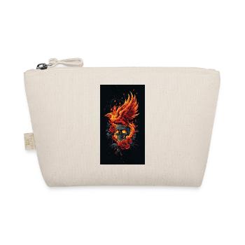 Crâne de Phénix en flammes et roses - Trousse biologique - nature - Devant