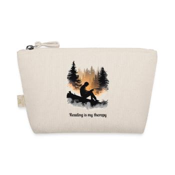 Reading is My Therapy – Books & Relaxation - Organic Pouch - nature - Front