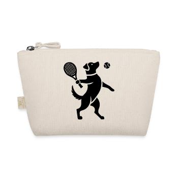 Labrador Hund Tennisball Silhouette - Bio-Täschchen - Natur - Vorne