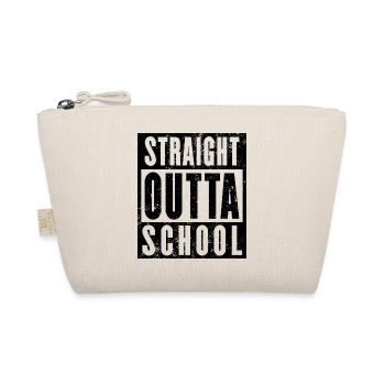 Straight Outta School Shirt, Abschluss, Matura - Bio-Täschchen - Natur - Vorne