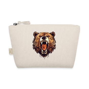 Grizzly Bear Roaring Bear Head Nature Wilderness Forest - Organic Pouch - nature - Front