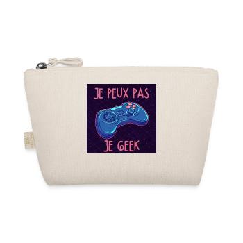 Je peux pas je geek — Manette neon - Trousse biologique - nature - Devant