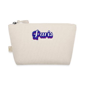 Paris City of Love Retro Logo - Organic Pouch - nature - Front