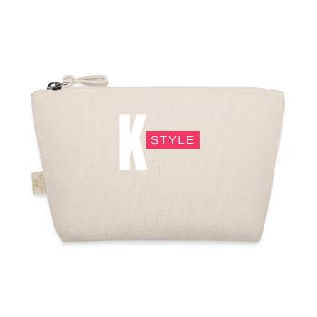 K Style Bold Logo mit rosa Akzent - Bio-Täschchen - Natur - Vorne