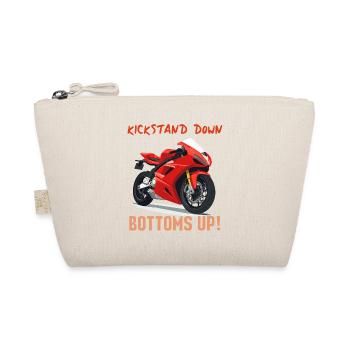 Kickstand Down Bottoms Up Moto - Bio-Täschchen - Natur - Vorne