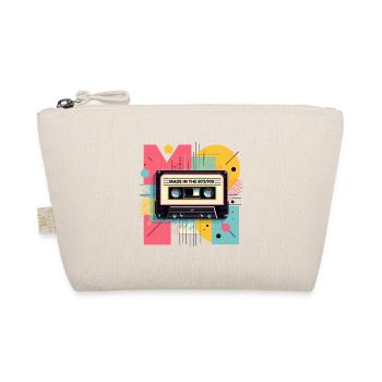 Retro 80s 90s Cassette Gift - Organic Pouch - nature - Front