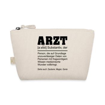 Arzt Definition Beruf lustig - Bio-Täschchen - Natur - Vorne