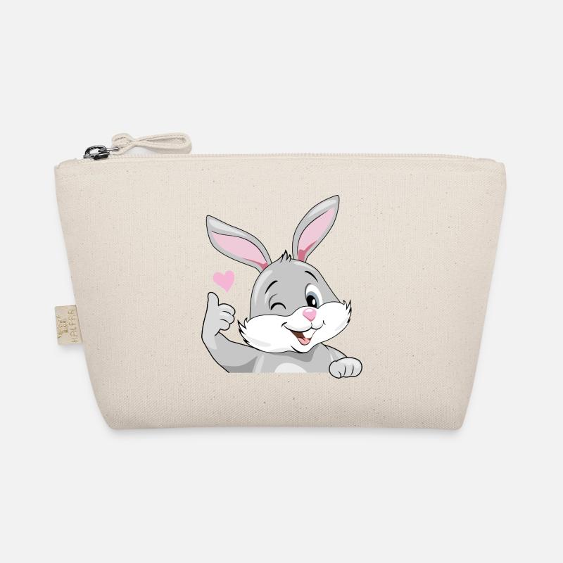 Smiling winking bunny likes Organic Pouch