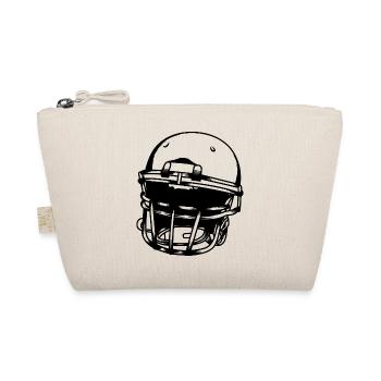 American Football Helmet Sketch - Organic Pouch - nature - Front