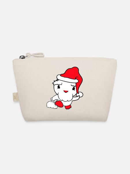 Duck Santa Claus Gifts Christmas Santa Claus - Organic Pouch - nature - Front