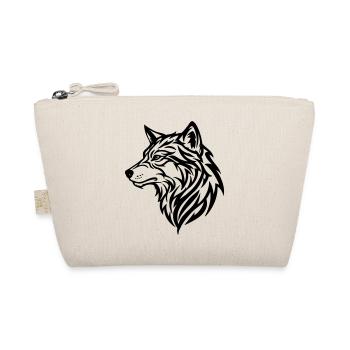 Wolf - Stammesstil - Bio-Täschchen - Natur - Vorne