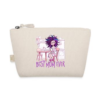 Caricature of a woman - Best Mom ever 2 - Organic Pouch - nature - Front