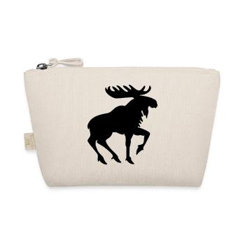 Heraldic Moose – Shadow Style Emblem - Organic Pouch - nature - Front