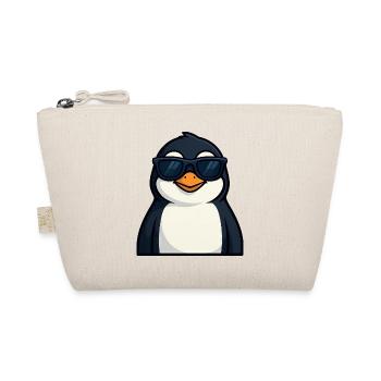 Cooler Pinguin mit Sonnenbrille Sommer Lustig - Bio-Täschchen - Natur - Vorne