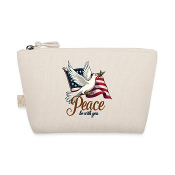 Dove of peace with flag - Organic Pouch - nature - Front