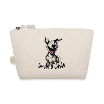Smiling Dog – Gute-Laune-Motiv für Hundefans - Bio-Täschchen - Natur - Vorne