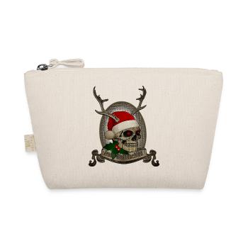 Crâne de joyeux Noël avec des bois - Trousse biologique - nature - Devant
