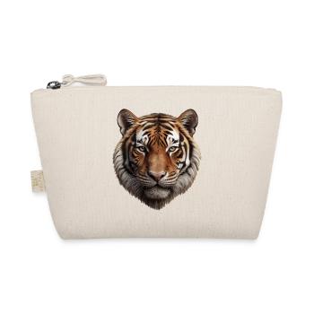 Majestic Tiger Face Illustration - Organic Pouch - nature - Front