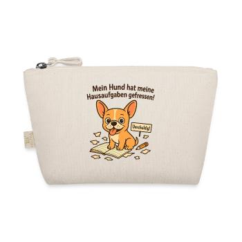 Hund hat Hausaufgaben gefressen – Fawn Chihuahua - Bio-Täschchen - Natur - Vorne