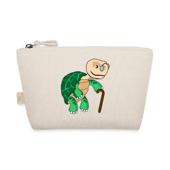 Tortue lente avec lunettes et bâton de marche - Trousse biologique - nature - Devant