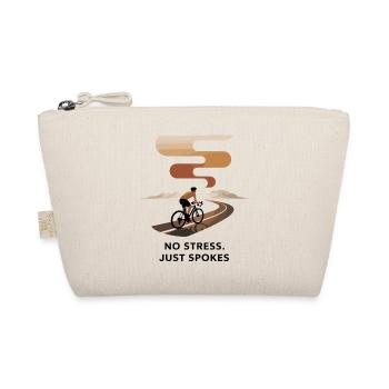No Stress Just Spokes Cycling Art - Organic Pouch - nature - Front