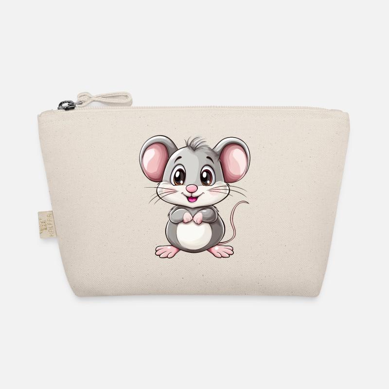 Niedliche Baby Maus - Bio-Täschchen - Natur