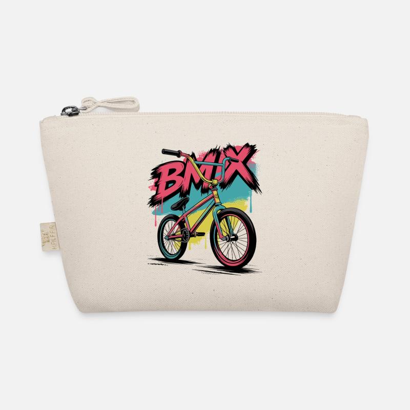Graffiti Vintage BMX Fahrrad Kunst - Bio-Täschchen - Natur