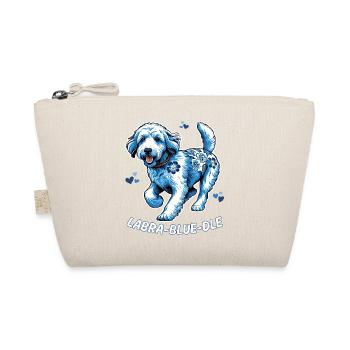 Labradoodle chien hollandais Delft bleu accents floraux - Trousse biologique - nature - Devant