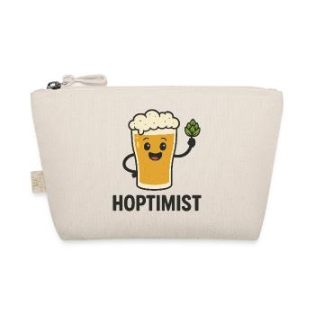 Fröhliches Bierglas mit Hopfen - Bio-Täschchen - Natur - Vorne