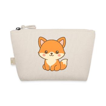 Cute Fox Motif - Organic Pouch - nature - Front