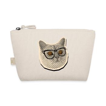 Chat comique avec des lunettes Bitcoin - Trousse biologique - nature - Devant