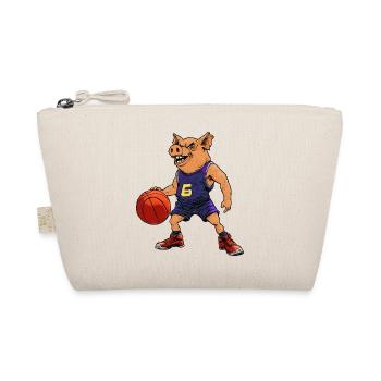Basketball player pig - Organic Pouch - nature - Front