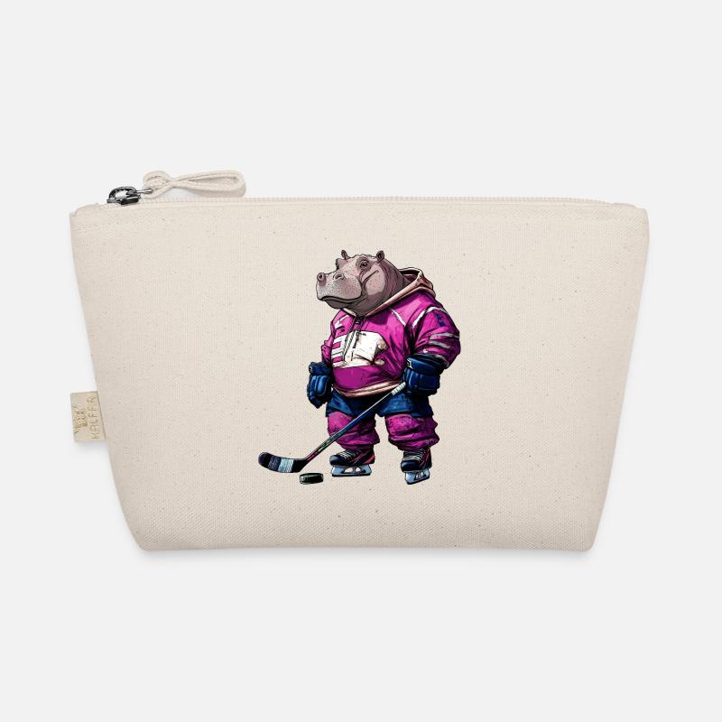Nilpferde Eishockey Bio-Täschchen