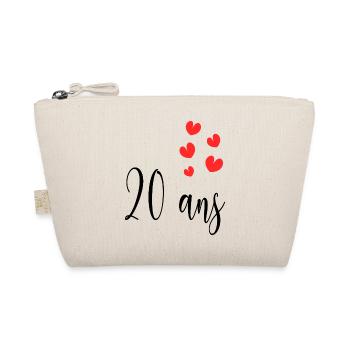 20. 20e ANNIVERSAIRE. ANNIVERSAIRE 20 ANS. 20 ANS. - Trousse biologique - nature - Devant