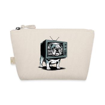 Funny Bulldog Bad Signal - Organic Pouch - nature - Front