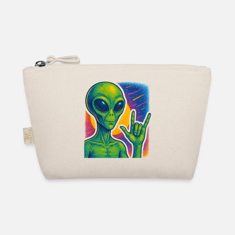 Galactic Alien Rock Hand Illustration Organic Pouch