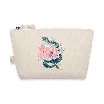 Wild Born Snake and Leaf Design - Organic Pouch - nature - Front