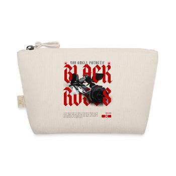 Rebellious black rose with statement - Organic Pouch - nature - Front