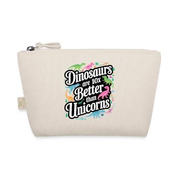 Dinosaurs Outshine Unicorns Brightly - Organic Pouch - nature - Front