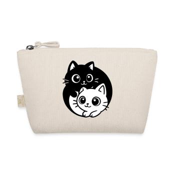 Ying Yang Kawaii Cats Icon - Organic Pouch - nature - Front