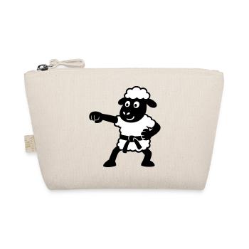 Karate Schaf - Bio-Täschchen - Natur - Vorne