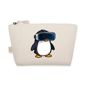 Nerdiger Pinguin VR Gaming PC Zocker Design - Bio-Täschchen - Natur - Vorne